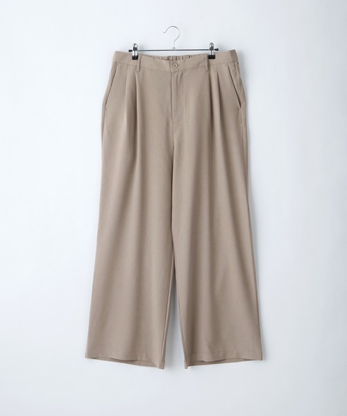 EMMA CLOTHES(エマクローズ)の「ブライトポプリン リラックス テーパード2タックワイドパンツ EMMA CLOTHES(その他パンツ・メンズ・ブラウン/ベージュ/ブラック/ライラック/グレイッシュベージュ/グレイッシュブルー/キナリ/ベージュ系その他・M/L)」の9枚目の写真