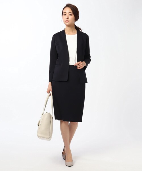 UNTITLED（アンタイトル）の「◆【洗える・消臭・UVカット・抗菌防臭】ネオカトレアタイトスカート（スーツスカート・レディース・ダークグレー/ダークネイビー/ブルー/ブラック・02/00/01/99/03）」の17枚目の写真