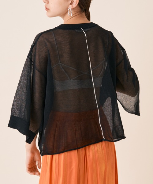 Solace（ソレイス）の「ルーズラインシアーニット（ニット/セーター・レディース・ホワイト/ブラック/ミント/グレー/ベージュ・FREE）」の17枚目の写真