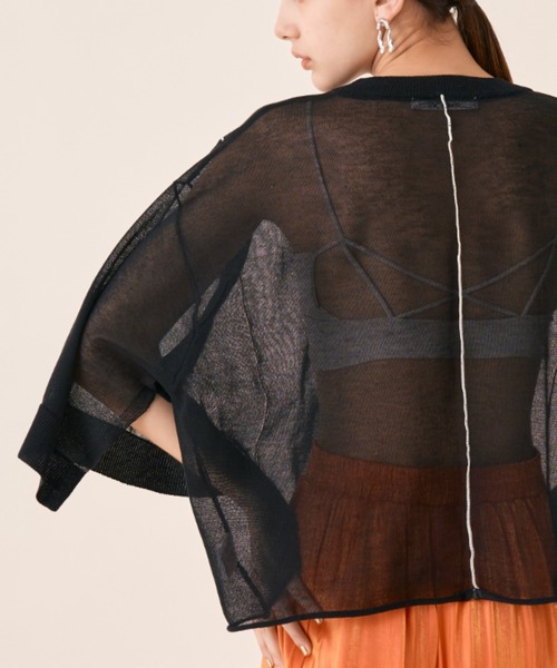 Solace（ソレイス）の「ルーズラインシアーニット（ニット/セーター・レディース・ホワイト/ブラック/ミント/グレー/ベージュ・FREE）」の18枚目の写真