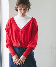 ショート丈ロングスリーブカーディガン