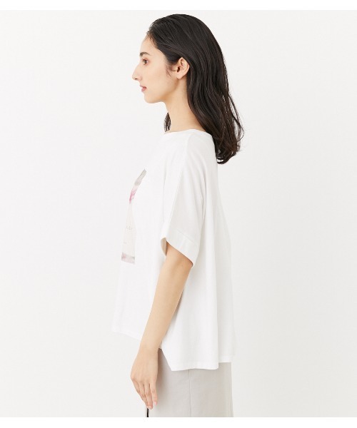 rienda（リエンダ）の「ストーンアートロゴTシャツ（Tシャツ/カットソー・レディース・ピンク/ホワイト/ブラック/ライトイエロー・FREE）」の13枚目の写真