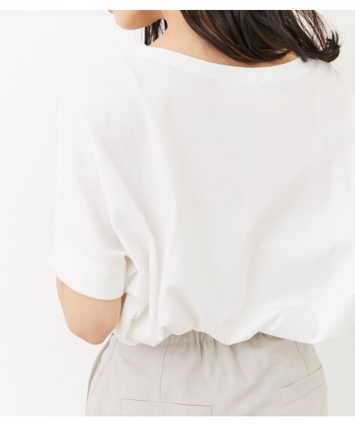 rienda（リエンダ）の「ストーンアートロゴTシャツ（Tシャツ/カットソー・レディース・ピンク/ホワイト/ブラック/ライトイエロー・FREE）」の10枚目の写真