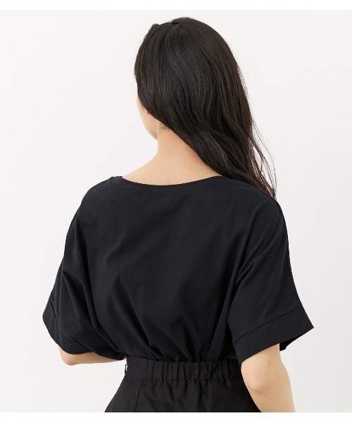 rienda（リエンダ）の「ストーンアートロゴTシャツ（Tシャツ/カットソー・レディース・ピンク/ホワイト/ブラック/ライトイエロー・FREE）」の7枚目の写真