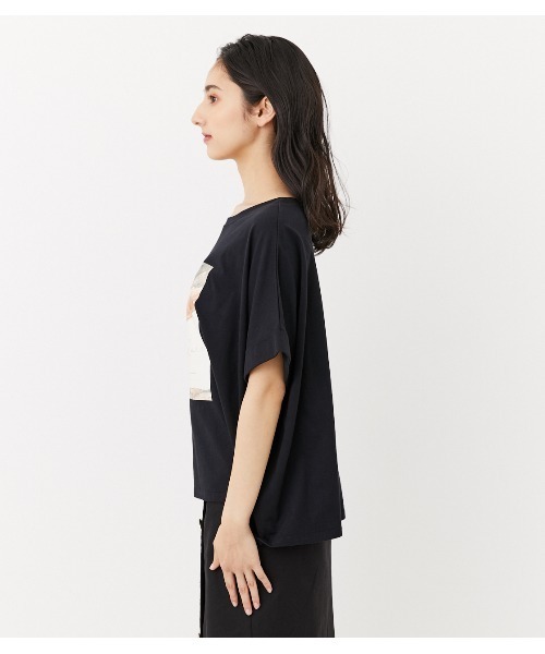 rienda（リエンダ）の「ストーンアートロゴTシャツ（Tシャツ/カットソー・レディース・ピンク/ホワイト/ブラック/ライトイエロー・FREE）」の14枚目の写真