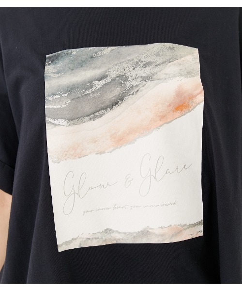 rienda（リエンダ）の「ストーンアートロゴTシャツ（Tシャツ/カットソー・レディース・ピンク/ホワイト/ブラック/ライトイエロー・FREE）」の11枚目の写真