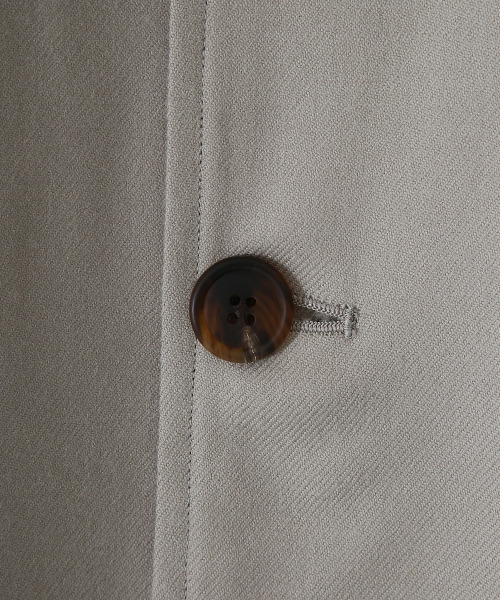 marka（マーカ）の「marka / マーカ：SHIRT COAT - 2/48 wool soft serge -：M21C-06SH01C[COR]（ステンカラーコート・メンズ・グレー系その他/グリーン・1/2/3）」の13枚目の写真