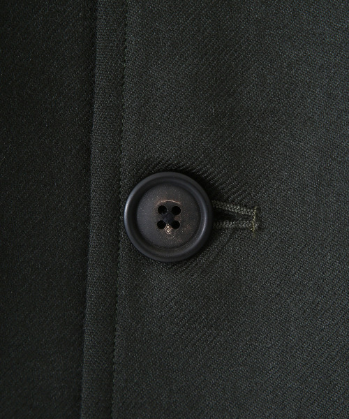 marka（マーカ）の「marka / マーカ：SHIRT COAT - 2/48 wool soft serge -：M21C-06SH01C[COR]（ステンカラーコート・メンズ・グレー系その他/グリーン・1/2/3）」の14枚目の写真