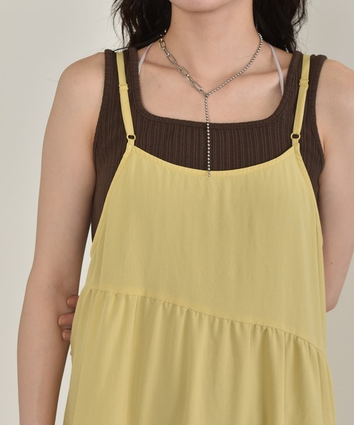 w closet（ダブルクローゼット）の「ランダムリブタンクトップ（タンクトップ・レディース・ライトブルー/パープル/ブラウン/ダークオレンジ/ダークグリーン/ブラック/アイボリー・FREE）」の4枚目の写真