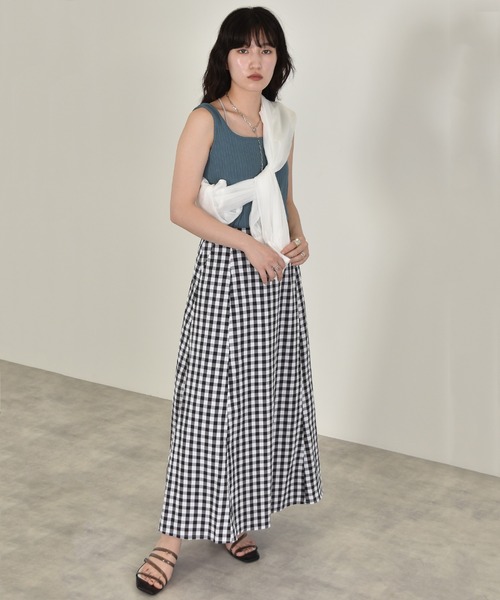 w closet（ダブルクローゼット）の「ランダムリブタンクトップ（タンクトップ・レディース・ライトブルー/パープル/ブラウン/ダークオレンジ/ダークグリーン/ブラック/アイボリー・FREE）」の16枚目の写真