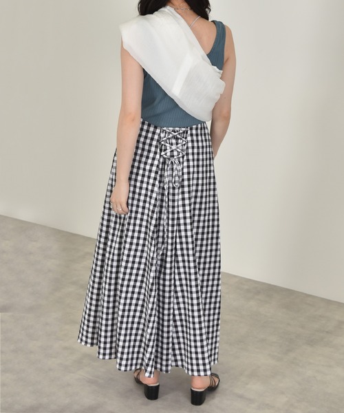 w closet（ダブルクローゼット）の「ランダムリブタンクトップ（タンクトップ・レディース・ライトブルー/パープル/ブラウン/ダークオレンジ/ダークグリーン/ブラック/アイボリー・FREE）」の19枚目の写真