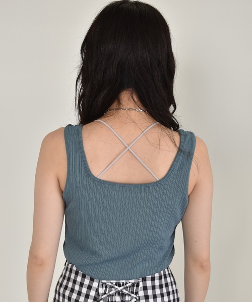 w closet（ダブルクローゼット）の「ランダムリブタンクトップ（タンクトップ・レディース・ライトブルー/パープル/ブラウン/ダークオレンジ/ダークグリーン/ブラック/アイボリー・FREE）」の20枚目の写真