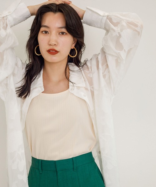 w closet（ダブルクローゼット）の「ランダムリブタンクトップ（タンクトップ・レディース・ライトブルー/パープル/ブラウン/ダークオレンジ/ダークグリーン/ブラック/アイボリー・FREE）」の10枚目の写真