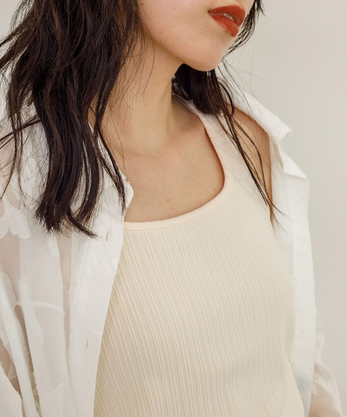 w closet（ダブルクローゼット）の「ランダムリブタンクトップ（タンクトップ・レディース・ライトブルー/パープル/ブラウン/ダークオレンジ/ダークグリーン/ブラック/アイボリー・FREE）」の14枚目の写真