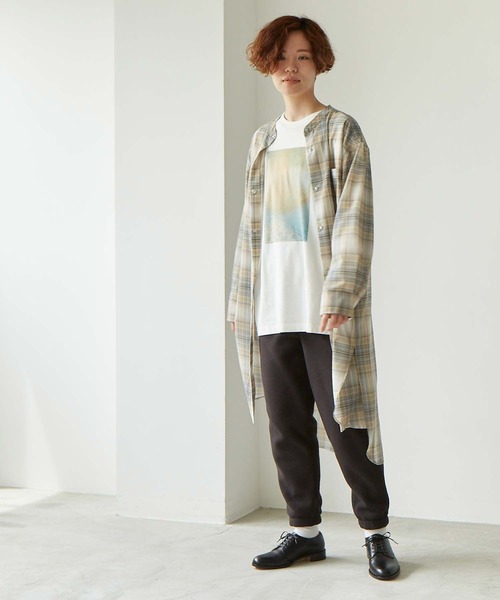 note et silence （ノートエシロンス）の「.●マナードチェック スタンドカラーブラウス（シャツ/ブラウス・レディース・チェック/ブラック/チャコールグレー・FREE）」の21枚目の写真