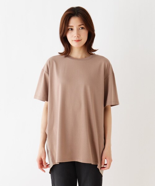 SHOO・LA・RUE（シューラルー）の「◆バックフリル異素材プルオーバー（Tシャツ/カットソー・レディース・ホワイト系/サンドベージュ/ブラック・02/04/03）」の4枚目の写真