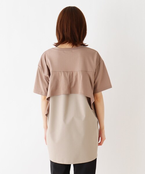 SHOO・LA・RUE（シューラルー）の「◆バックフリル異素材プルオーバー（Tシャツ/カットソー・レディース・ホワイト系/サンドベージュ/ブラック・02/04/03）」の8枚目の写真