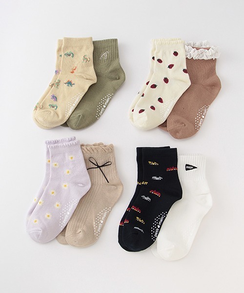 petit main（プティマイン）の「2Pアソートアンクルソックス（ソックス/靴下・キッズ・アイボリー/ネイビー/ライトベージュ/ラベンダー・SS/S/M/L）」の11枚目の写真