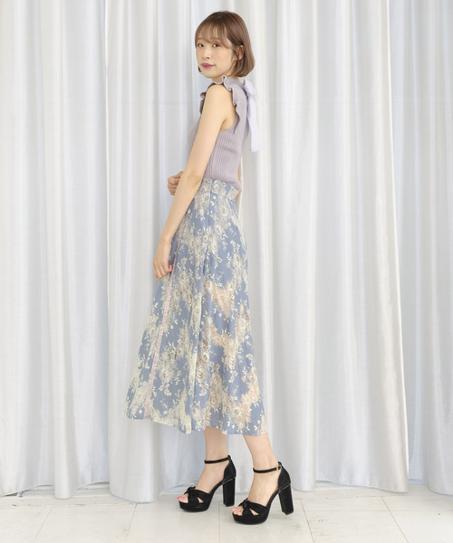 TITTY&CO.(ティティーアンドコー)の「ショルダーフリルニットトップス(ニット/セーター・レディース・ライトブルー/ブラック/ピンク・FREE)」の12枚目の写真