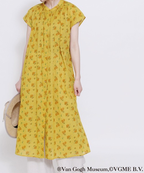 POU DOU DOU（プードゥドゥ）の「VGMサンフラワープリントワンピース（ワンピース・レディース・イエロー・3）」の13枚目の写真