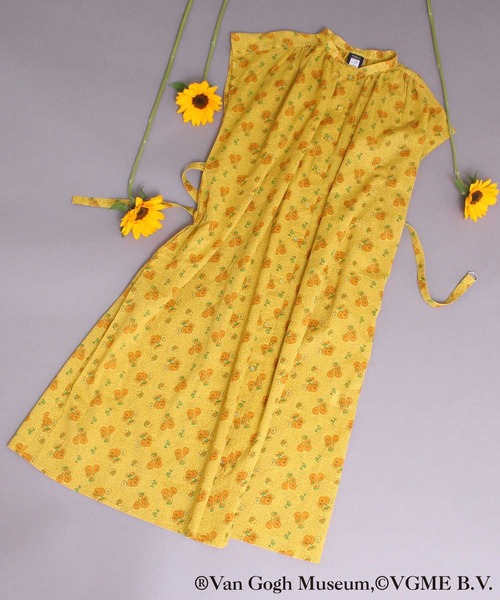 POU DOU DOU（プードゥドゥ）の「VGMサンフラワープリントワンピース（ワンピース・レディース・イエロー・3）」の5枚目の写真