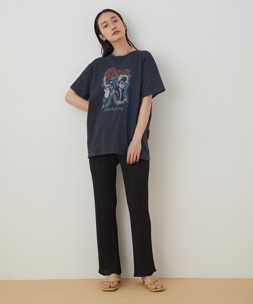 ADAM ET ROPE'（アダムエロペ）の「【セットアップ対応】ランダムリブニットパンツ（その他パンツ・レディース・ブラック/ベージュ系その他・FREE）」の4枚目の写真