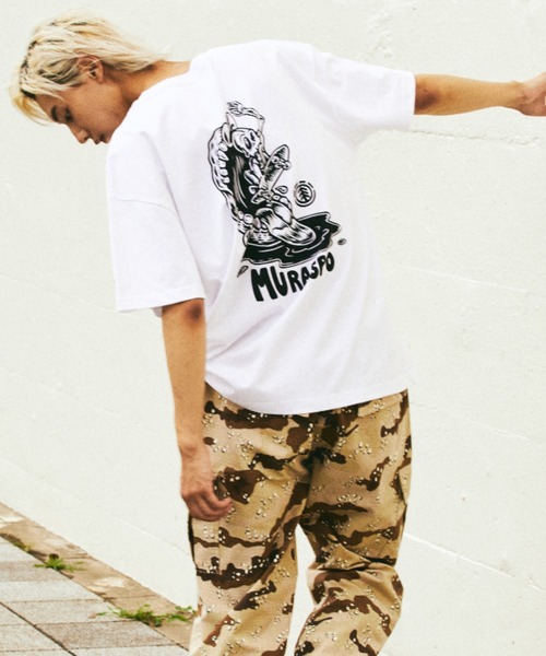 ELEMENT（エレメント）の「【ムラサキスポーツ限定】ELEMENT エレメント×TIMBER! ティンバー! ×MURASPOムラスポ 半袖 Tシャツ BB022-217（Tシャツ/カットソー・メンズ・ホワイト/ブラック・S/M/XL/L）」の2枚目の写真