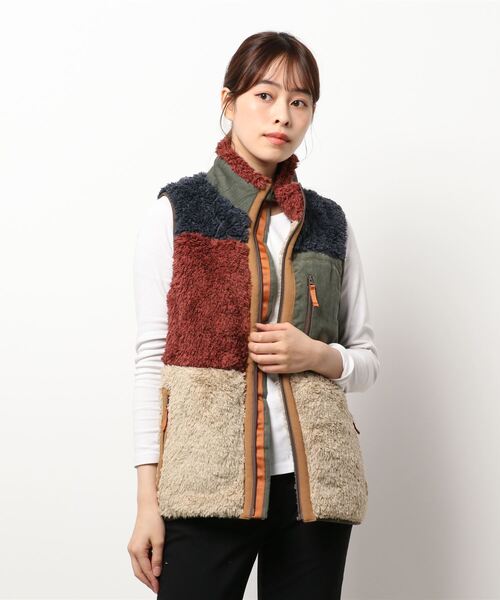 KRIFF MAYER Lady's Collection(クリフメイヤーレディースコレクション)の「シャギーボアベスト(ベスト・レディース・グレー/ネイビー/ベージュ/カラフル/ナチュラル/カーキ/レンガ・LARGE/MEDIUM)」の7枚目の写真