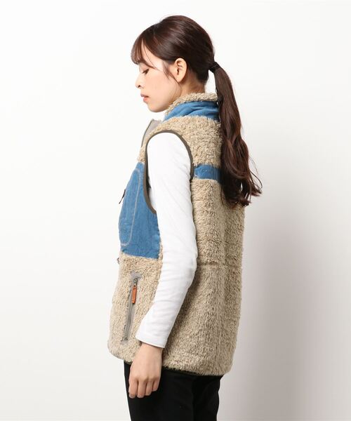 KRIFF MAYER Lady's Collection(クリフメイヤーレディースコレクション)の「シャギーボアベスト(ベスト・レディース・グレー/ネイビー/ベージュ/カラフル/ナチュラル/カーキ/レンガ・LARGE/MEDIUM)」の9枚目の写真