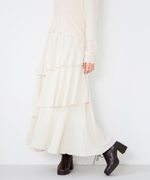 Heather | ラッフルティアードロングスカート  218105(スカート)