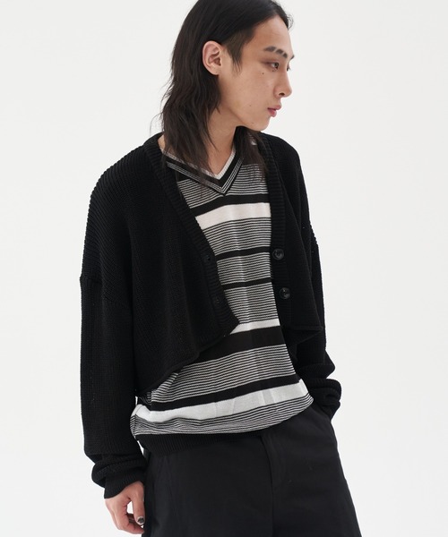 FEKETE（フェケテ）の「FEKETE MULTI BORDER SUMMER KNIT VEST（ベスト・メンズ・ブラック/ネイビー・FREE）」の16枚目の写真