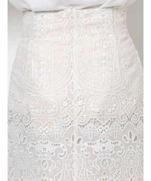 MERCURYDUO（マーキュリーデュオ）の「オーナメントエンブロイダリータイトスカート（スカート・レディース・アイボリー/ミント・SMALL/MEDIUM）」の17枚目の写真
