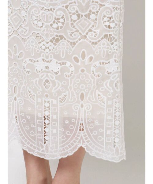 MERCURYDUO（マーキュリーデュオ）の「オーナメントエンブロイダリータイトスカート（スカート・レディース・アイボリー/ミント・SMALL/MEDIUM）」の18枚目の写真