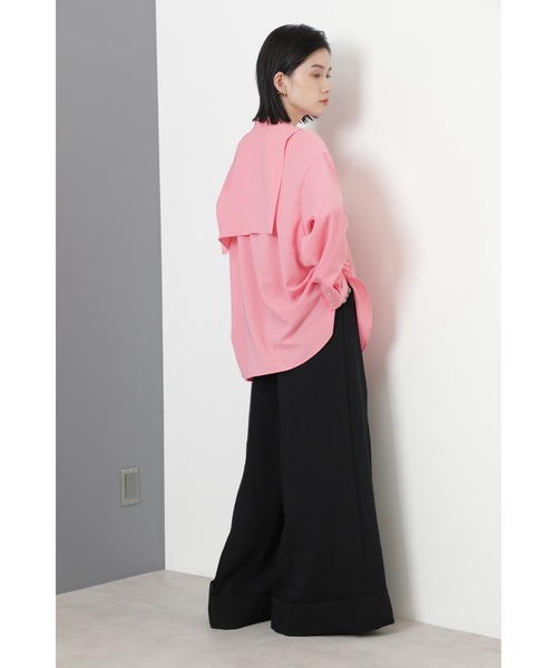 mici（ミチ）の「(mici)ガンフラップシャツ（シャツ/ブラウス・レディース・ホワイト系その他/ピンク・ONE SIZE）」の7枚目の写真