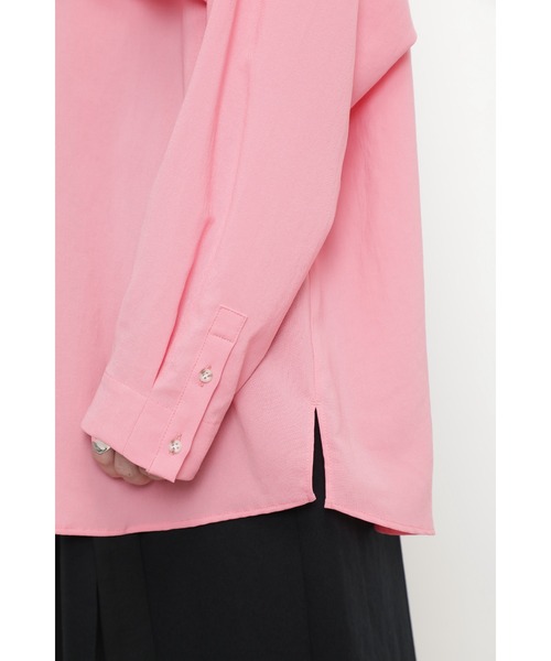 mici（ミチ）の「(mici)ガンフラップシャツ（シャツ/ブラウス・レディース・ホワイト系その他/ピンク・ONE SIZE）」の6枚目の写真