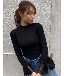 dazzlin | ヘムレースフレアニットトップス(ニット/セーター)