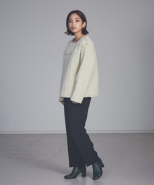 NOMINE（ノミネ）の「【展開店舗限定】中綿キルティングプルオーバー（その他トップス・レディース・ブラック/カーキ/アイボリー・フリー）」の6枚目の写真