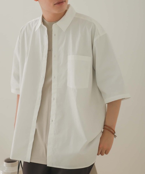 SENSE OF PLACE by URBAN RESEARCH（センスオブプレイスバイアーバンリサーチ）の「タイプライターエクストラルーズシャツ（シャツ/ブラウス・メンズ・ネイビー/ライトブルー/ホワイト・LARGE/MEDIUM）」の17枚目の写真