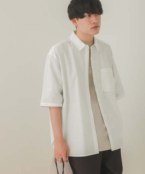 SENSE OF PLACE by URBAN RESEARCH（センスオブプレイスバイアーバンリサーチ）の「タイプライターエクストラルーズシャツ（シャツ/ブラウス・メンズ・ネイビー/ライトブルー/ホワイト・LARGE/MEDIUM）」の21枚目の写真