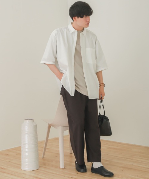 SENSE OF PLACE by URBAN RESEARCH（センスオブプレイスバイアーバンリサーチ）の「タイプライターエクストラルーズシャツ（シャツ/ブラウス・メンズ・ネイビー/ライトブルー/ホワイト・LARGE/MEDIUM）」の13枚目の写真