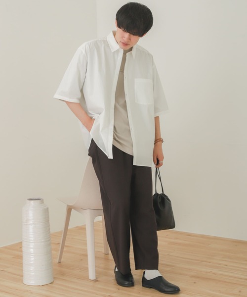 SENSE OF PLACE by URBAN RESEARCH（センスオブプレイスバイアーバンリサーチ）の「タイプライターエクストラルーズシャツ（シャツ/ブラウス・メンズ・ネイビー/ライトブルー/ホワイト・LARGE/MEDIUM）」の10枚目の写真