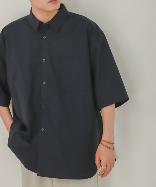 SENSE OF PLACE by URBAN RESEARCH（センスオブプレイスバイアーバンリサーチ）の「タイプライターエクストラルーズシャツ（シャツ/ブラウス・メンズ・ネイビー/ライトブルー/ホワイト・LARGE/MEDIUM）」の7枚目の写真