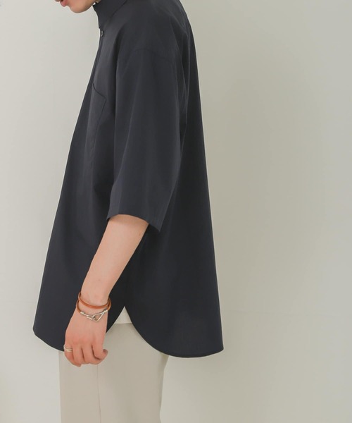 SENSE OF PLACE by URBAN RESEARCH（センスオブプレイスバイアーバンリサーチ）の「タイプライターエクストラルーズシャツ（シャツ/ブラウス・メンズ・ネイビー/ライトブルー/ホワイト・LARGE/MEDIUM）」の18枚目の写真