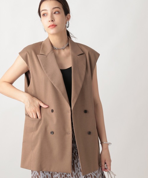 Ezick(エジック)の「カルゼダブルオーバージレ(テーラードジャケット・レディース・サンドグレー/ブラウン・FREE)」の20枚目の写真