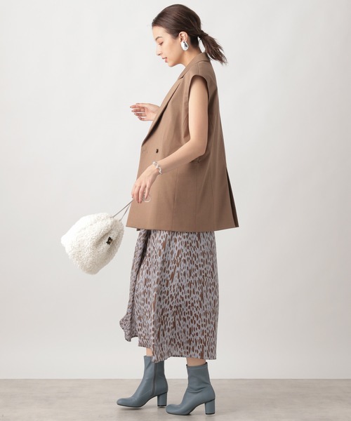 Ezick(エジック)の「カルゼダブルオーバージレ(テーラードジャケット・レディース・サンドグレー/ブラウン・FREE)」の7枚目の写真