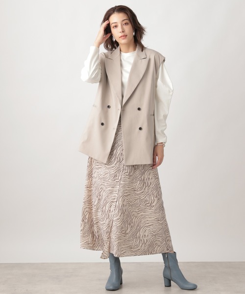 Ezick(エジック)の「カルゼダブルオーバージレ(テーラードジャケット・レディース・サンドグレー/ブラウン・FREE)」の21枚目の写真