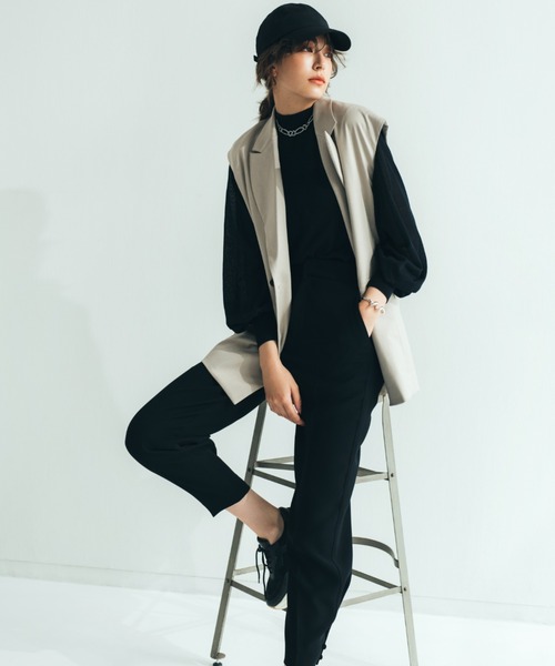 Ezick(エジック)の「カルゼダブルオーバージレ(テーラードジャケット・レディース・サンドグレー/ブラウン・FREE)」の11枚目の写真