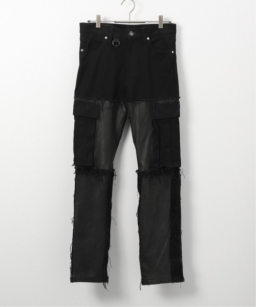 AVALONE（アヴァロン）の「【AVALONE / アヴァロン】TRASH BREEDS COWLEATHER DENIM PANTS（デニムパンツ・メンズ・ホワイト/ブラック・2/1）」の6枚目の写真