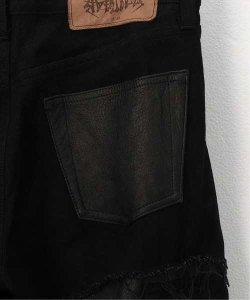 AVALONE（アヴァロン）の「【AVALONE / アヴァロン】TRASH BREEDS COWLEATHER DENIM PANTS（デニムパンツ・メンズ・ホワイト/ブラック・2/1）」の10枚目の写真