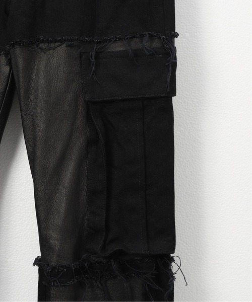 AVALONE（アヴァロン）の「【AVALONE / アヴァロン】TRASH BREEDS COWLEATHER DENIM PANTS（デニムパンツ・メンズ・ホワイト/ブラック・2/1）」の13枚目の写真